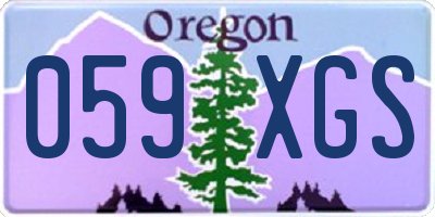 OR license plate 059XGS
