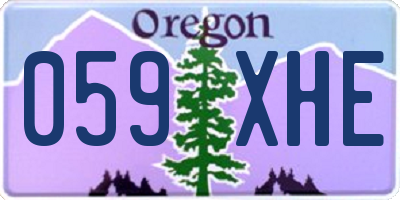 OR license plate 059XHE