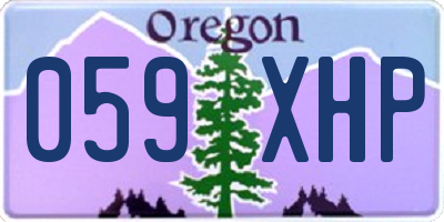 OR license plate 059XHP