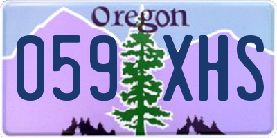 OR license plate 059XHS