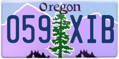 OR license plate 059XIB