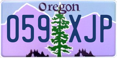 OR license plate 059XJP