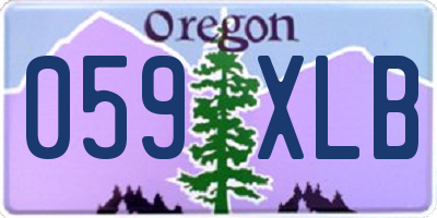 OR license plate 059XLB