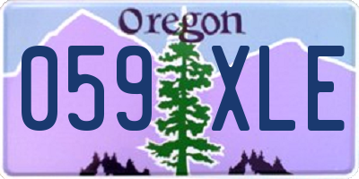 OR license plate 059XLE