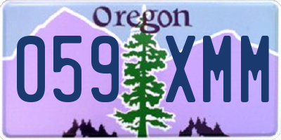 OR license plate 059XMM