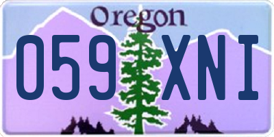 OR license plate 059XNI