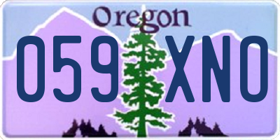 OR license plate 059XNO