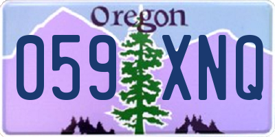 OR license plate 059XNQ