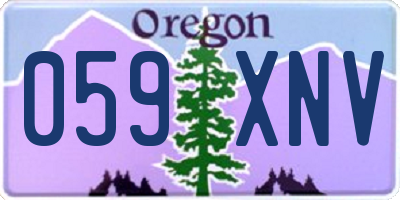 OR license plate 059XNV