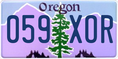 OR license plate 059XOR