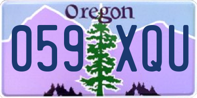 OR license plate 059XQU