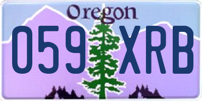 OR license plate 059XRB