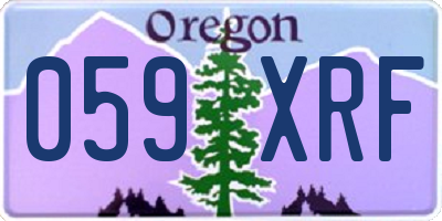 OR license plate 059XRF
