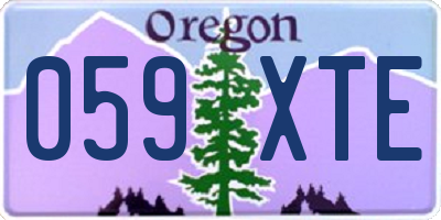 OR license plate 059XTE