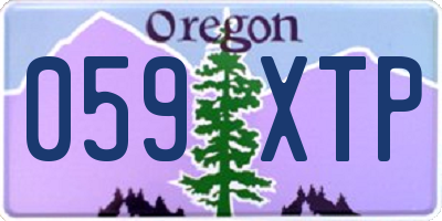 OR license plate 059XTP