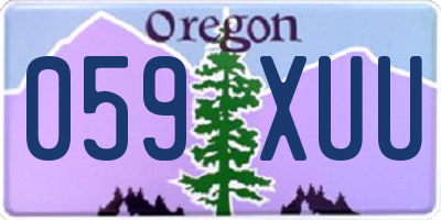 OR license plate 059XUU