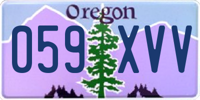 OR license plate 059XVV