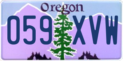 OR license plate 059XVW