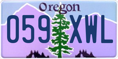 OR license plate 059XWL