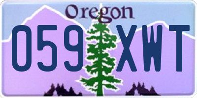 OR license plate 059XWT