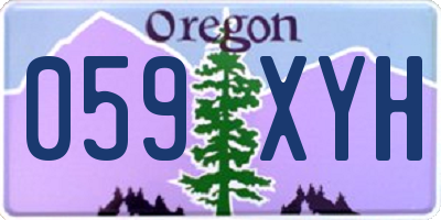 OR license plate 059XYH