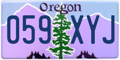 OR license plate 059XYJ
