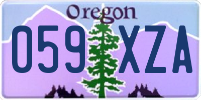 OR license plate 059XZA
