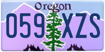 OR license plate 059XZS
