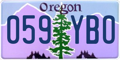 OR license plate 059YBO