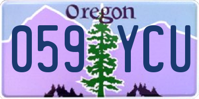 OR license plate 059YCU