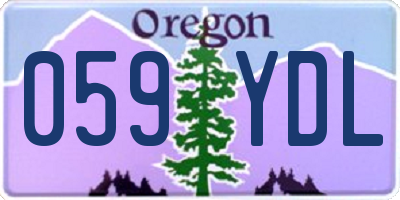 OR license plate 059YDL