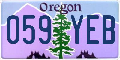 OR license plate 059YEB