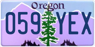 OR license plate 059YEX