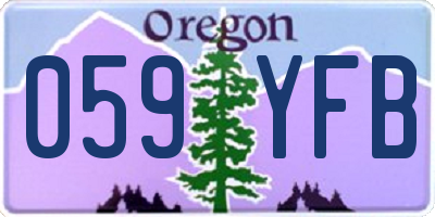 OR license plate 059YFB