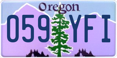 OR license plate 059YFI