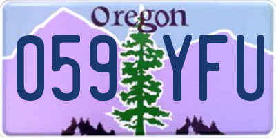 OR license plate 059YFU