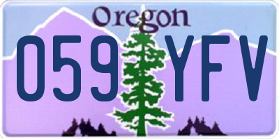OR license plate 059YFV