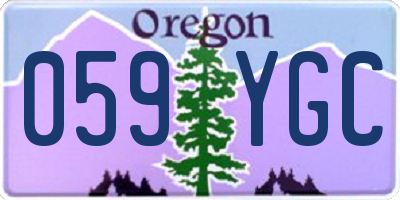 OR license plate 059YGC