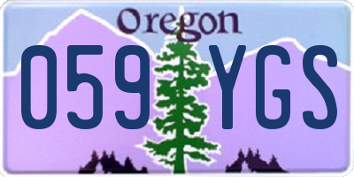 OR license plate 059YGS