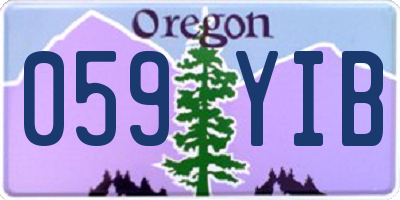 OR license plate 059YIB