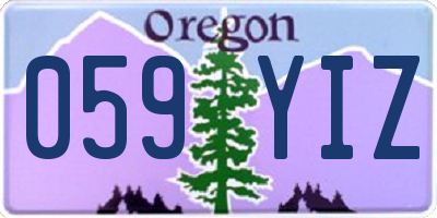 OR license plate 059YIZ