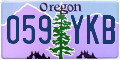 OR license plate 059YKB