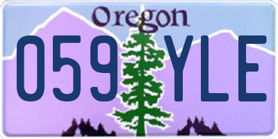 OR license plate 059YLE