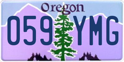 OR license plate 059YMG