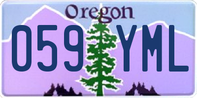 OR license plate 059YML