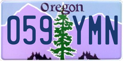 OR license plate 059YMN
