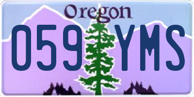 OR license plate 059YMS