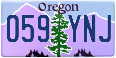 OR license plate 059YNJ