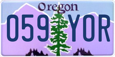 OR license plate 059YOR