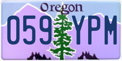 OR license plate 059YPM